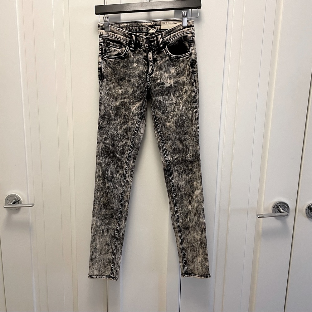 Rag & Bone B&W Washed Stretch Jeans Size 24